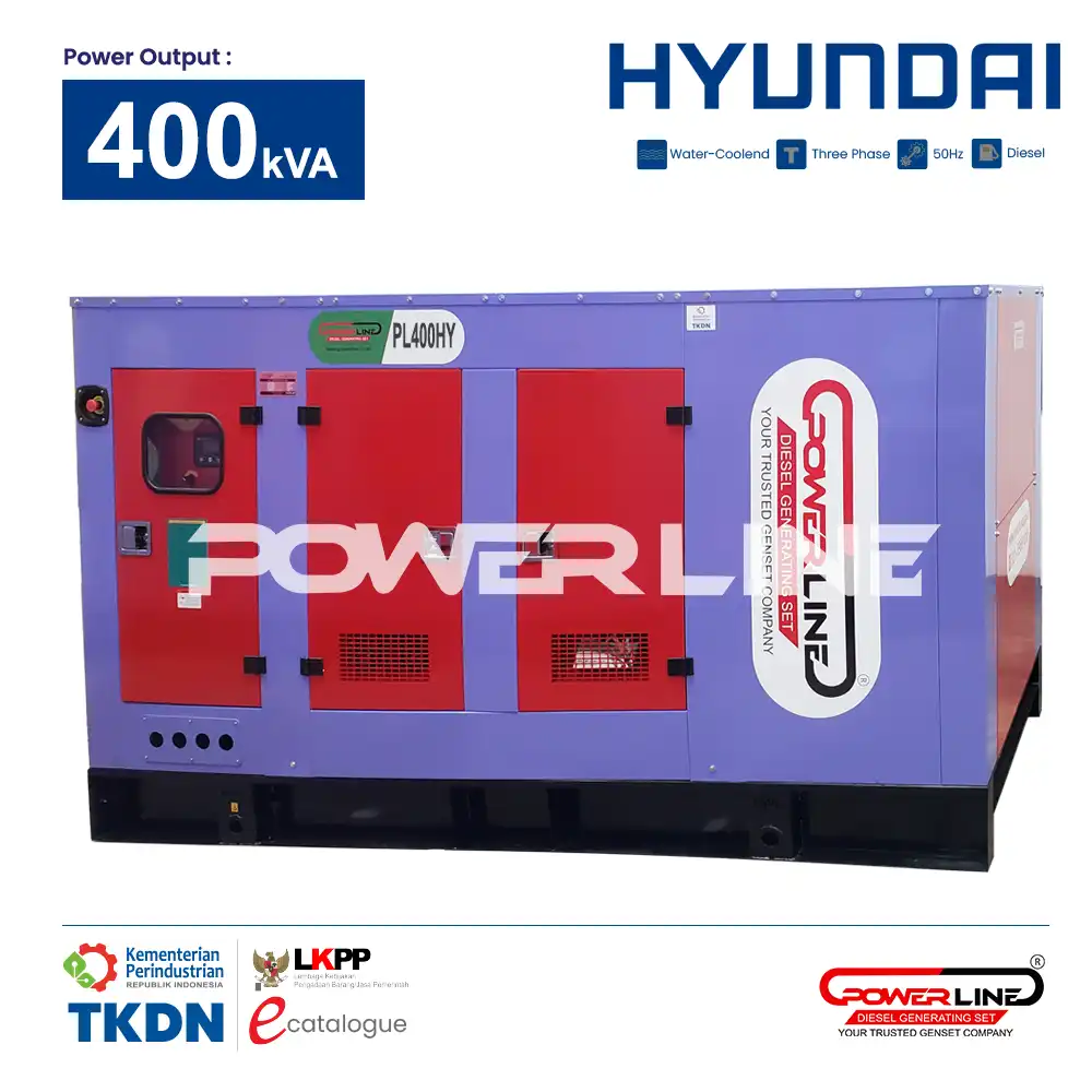 genset hyundai 400 kva silent powerline
