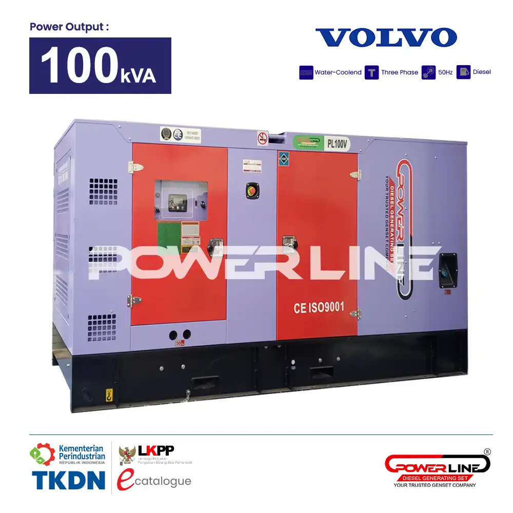 genset volvo 100 kva silent powerline