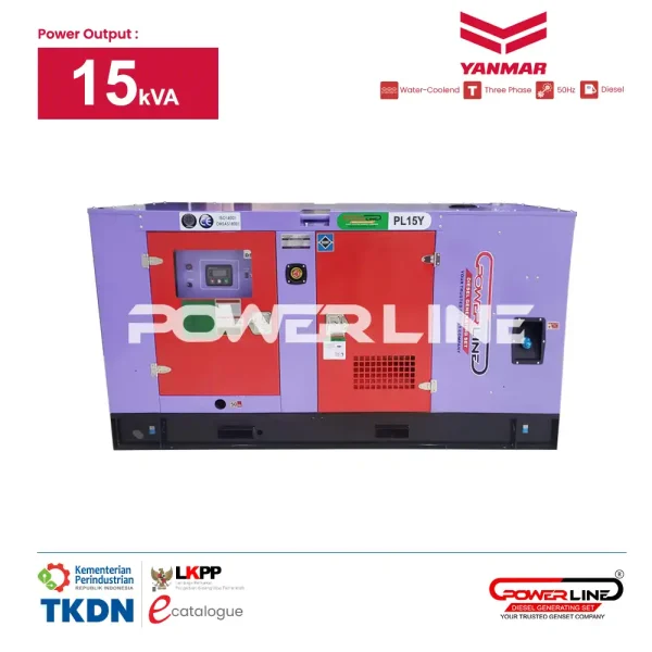 genset yanmar 15 kva silent powerline