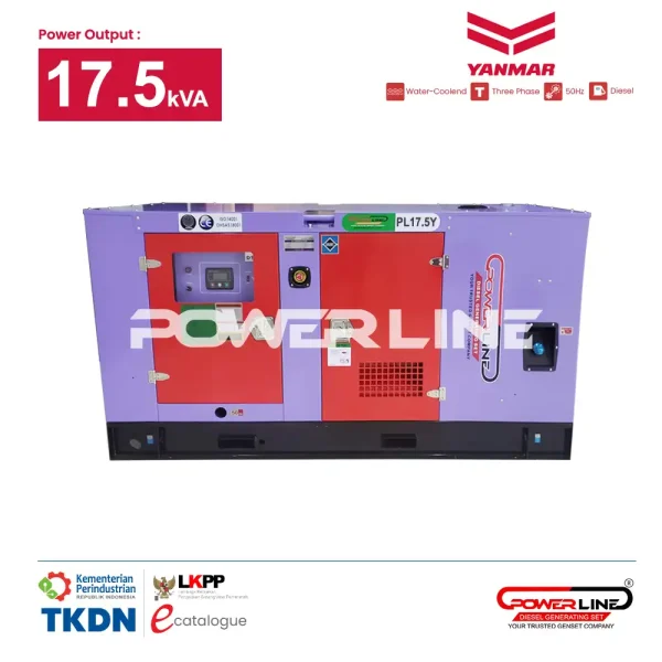 genset yanmar 17.5 kva silent powerline