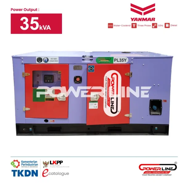 genset yanmar 35 kva silent powerline