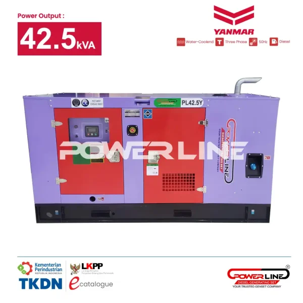 genset yanmar 42.5 kva silent powerline