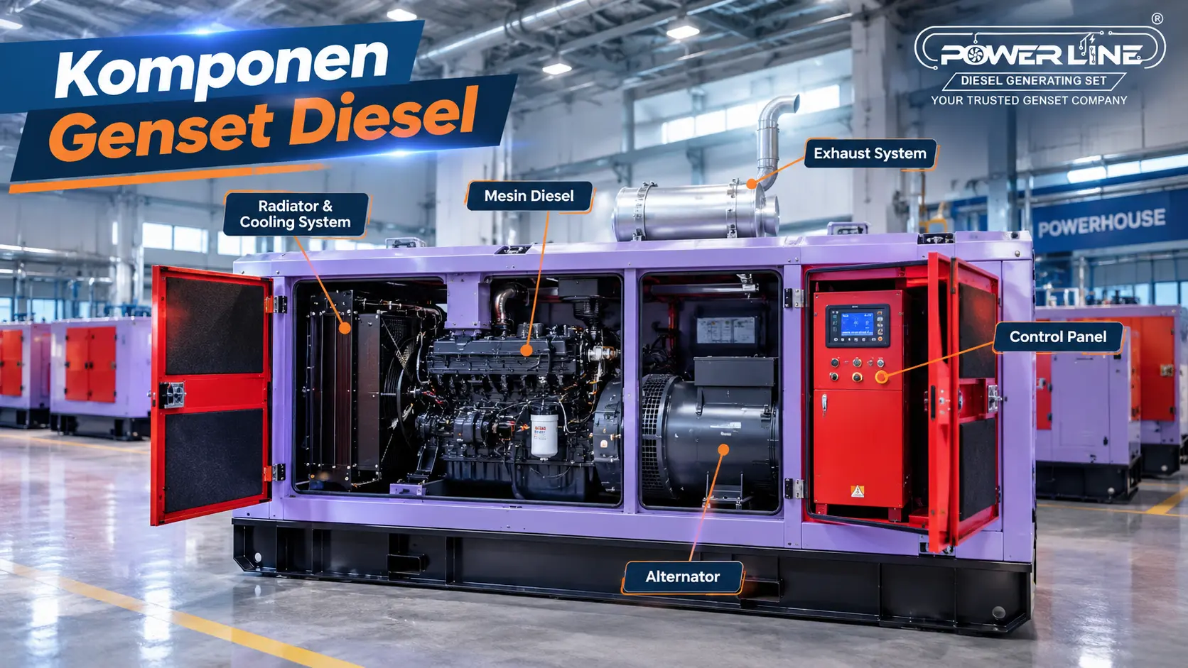 komponen genset diesel